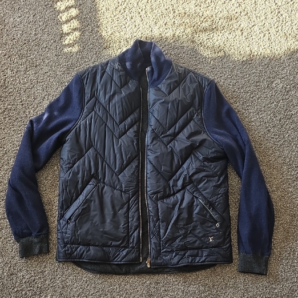 Louis Vuitton Black and Navy Puffer Jacket